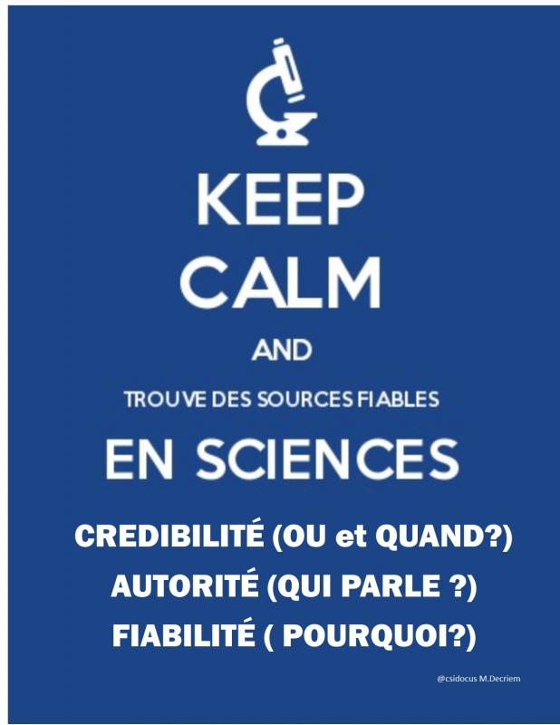 Keep calm and sources scientifiques 2